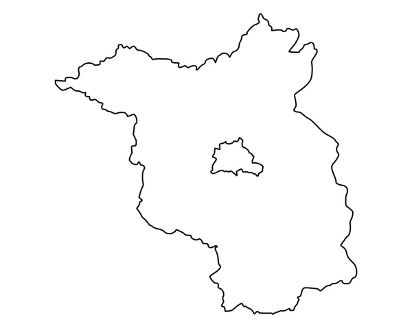 브란덴부르크의 정확한 지도 — 스톡 벡터