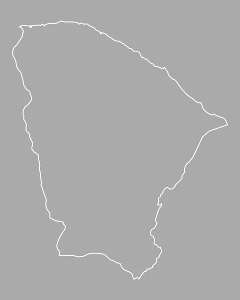 Mapa exato de Ceará —  Vetores de Stock