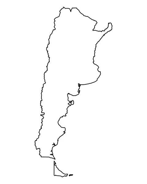 アルゼンチンの正確なマップ — ストックベクタ