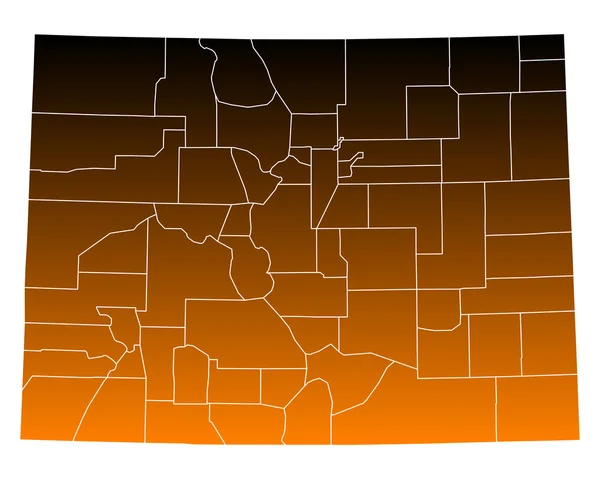 Dokładna mapa Colorado — Wektor stockowy