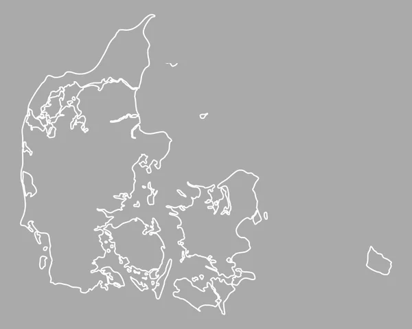 Mapa exato de Dinamarca —  Vetores de Stock