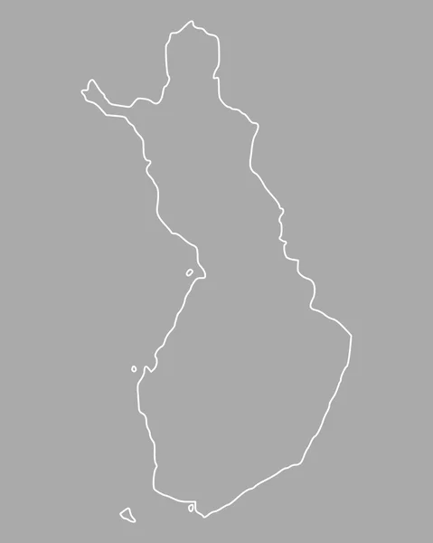 Genaue Landkarte von Finnland — Stockvektor