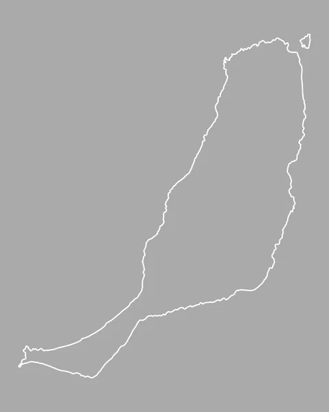 Mappa esatta di Fuerteventura — Vettoriale Stock