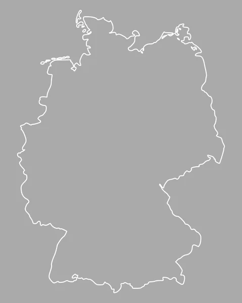 Ακριβή χάρτη της Γερμανίας — Διανυσματικό Αρχείο