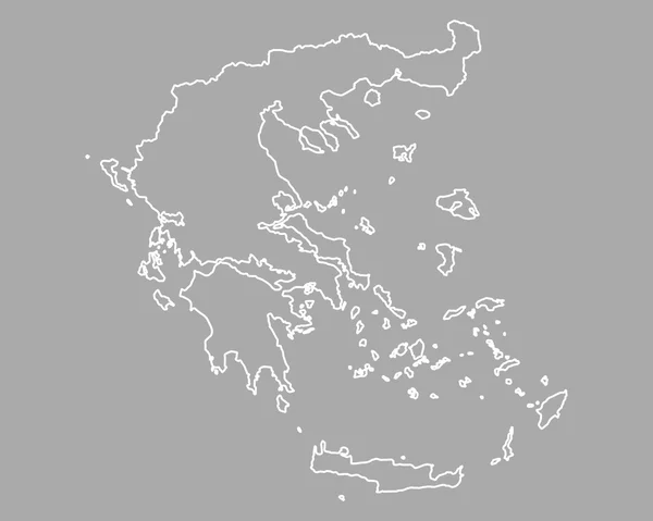 Mapa exato de greece —  Vetores de Stock