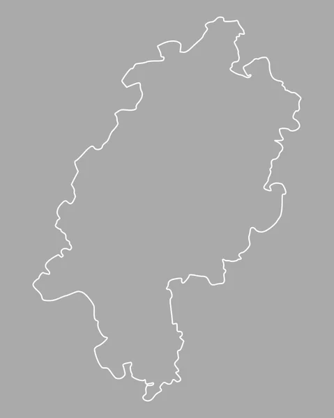 Präzise Landkarte von Hessen — Stockvektor