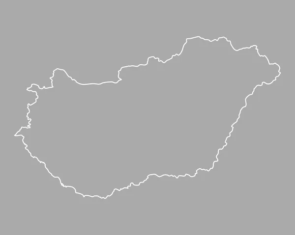 Genaue Karte von Ungarn — Stockvektor
