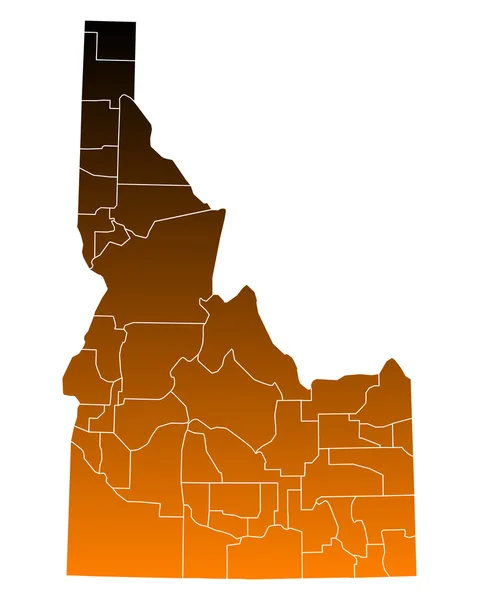 Mapa exacto de Idaho — Vector de stock