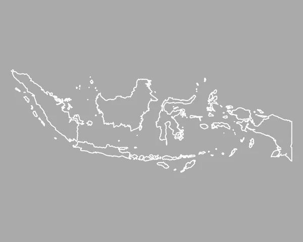 Přesná mapa Indonésie — Stockový vektor