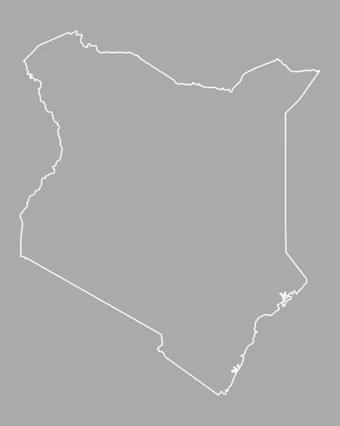 Doğru harita Kenya — Stok Vektör