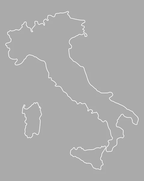 Accurate map of Italy — Stock Vector