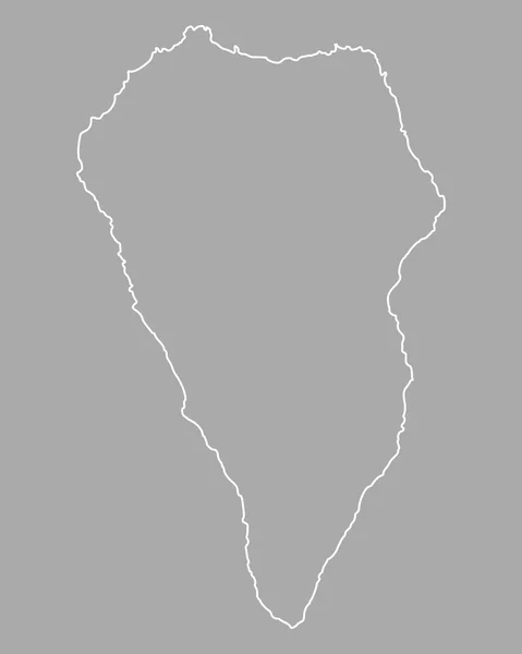 O mapa de La Palma — Vetor de Stock