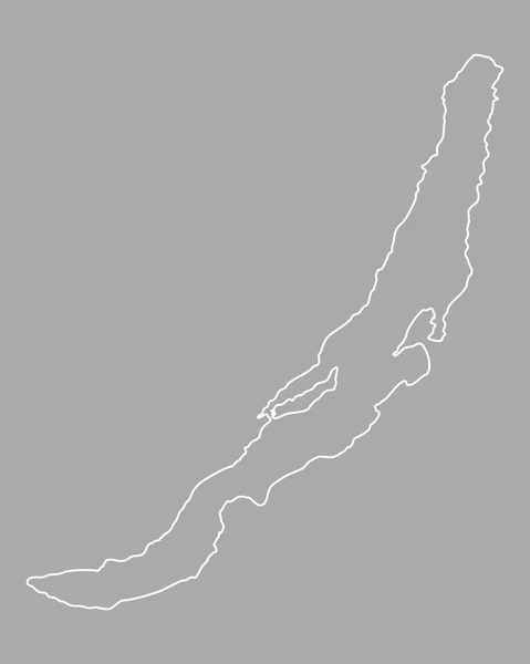 バイカル湖の地図 — ストックベクタ