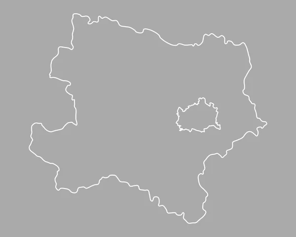 Mapa de Baja Austria — Vector de stock
