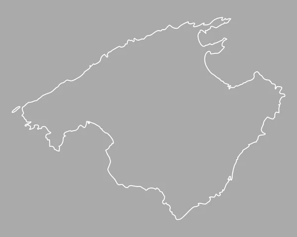 准确的地图，马略卡岛 — 图库矢量图片