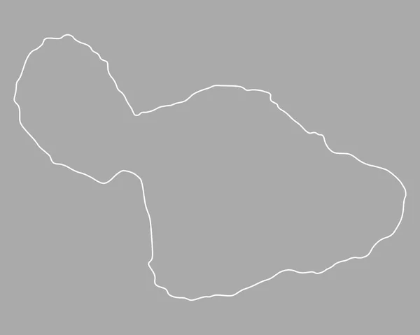 Точная карта Мауи — стоковый вектор