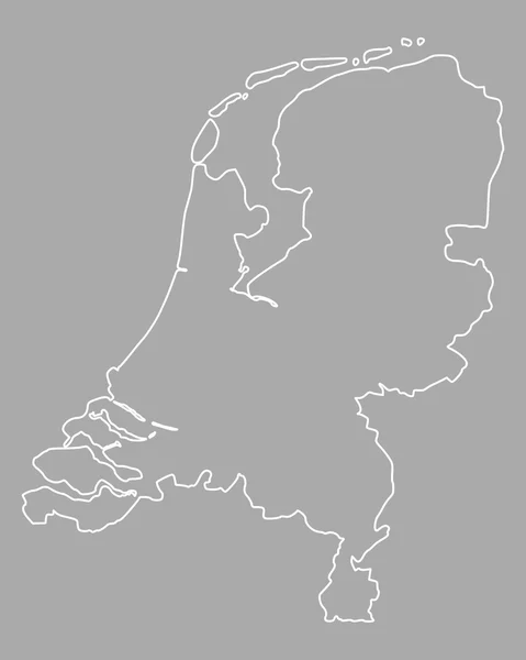 Kort over Holland – Stock-vektor