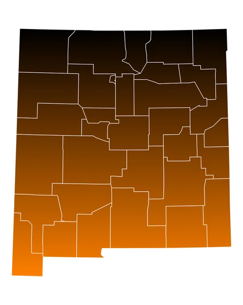 O mapa de Novo México —  Vetores de Stock
