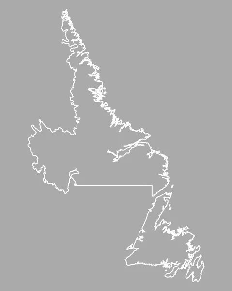 Karta över Newfoundland och Labrador — Stock vektor