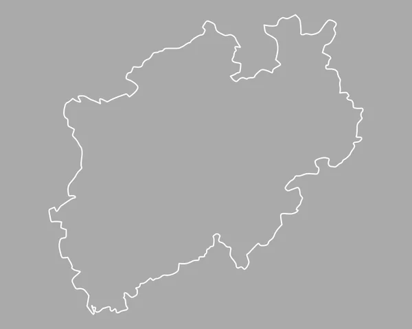 O mapa de Northrhine-Westphalia —  Vetores de Stock