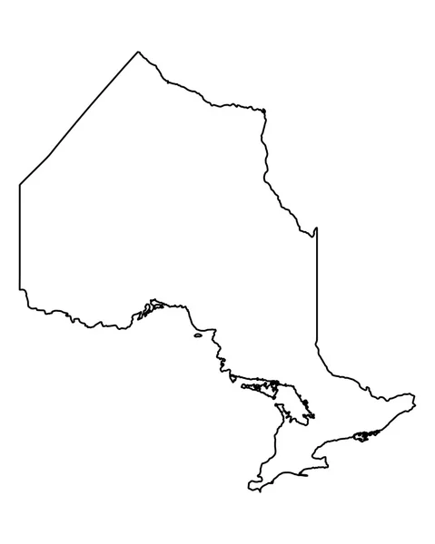 Genaue Landkarte von Ontario — Stockvektor