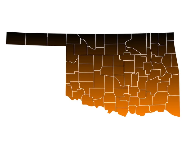 Mapa exacto de Oklahoma — Archivo Imágenes Vectoriales