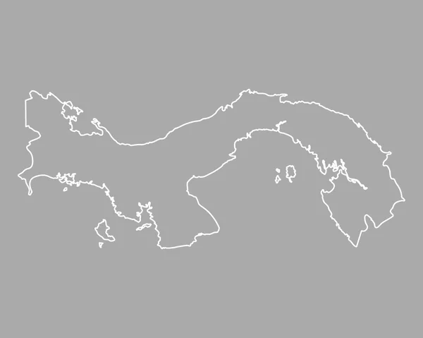 Peta akurat Panama. - Stok Vektor