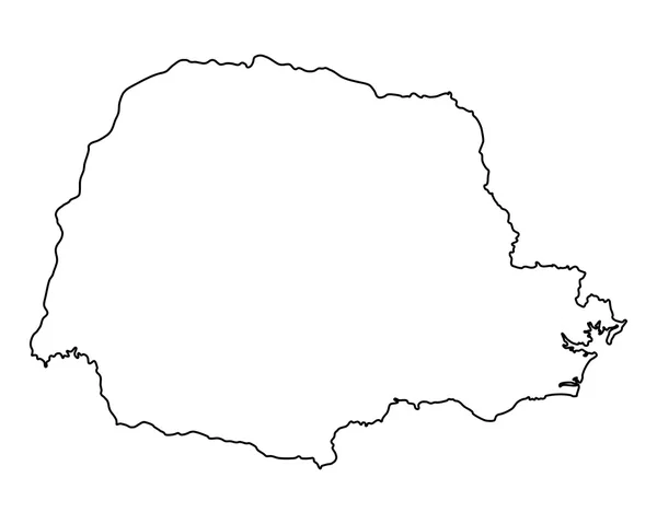 Mapa exato de Paraná —  Vetores de Stock