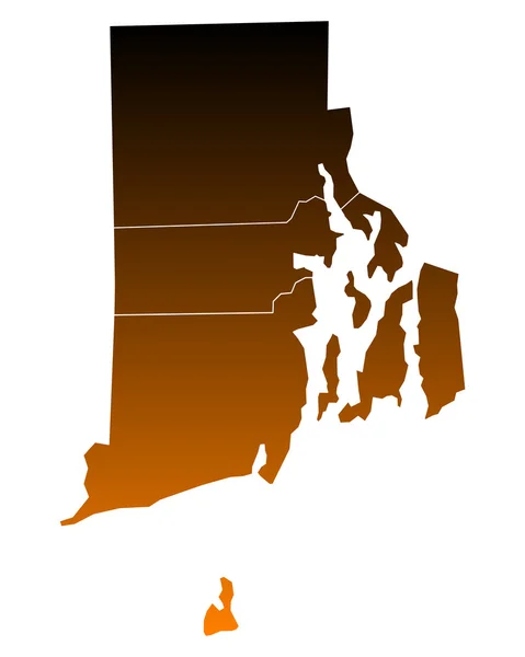 O mapa de Rhode Island —  Vetores de Stock