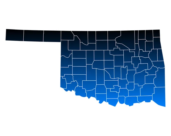 Mapa exacto de Oklahoma — Vector de stock