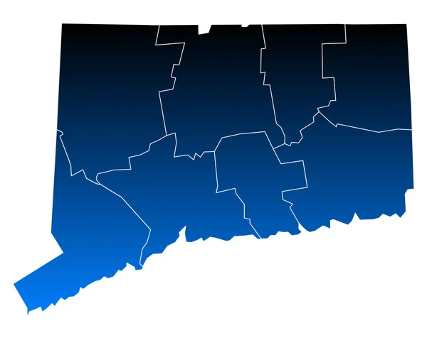 Mapa exacto de Connecticut — Archivo Imágenes Vectoriales