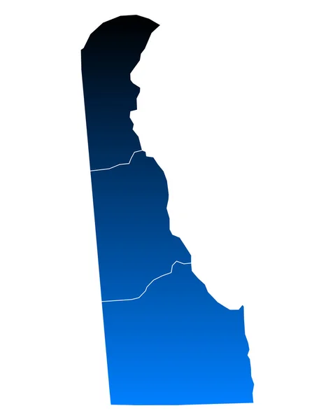 Carte précise de Delaware — Image vectorielle