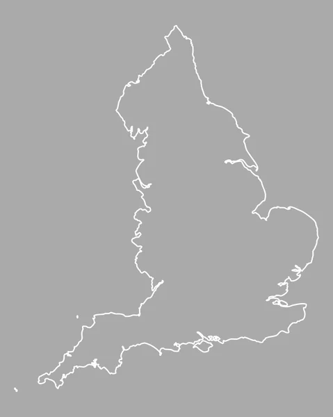 Carte précise de l'Angleterre — Image vectorielle