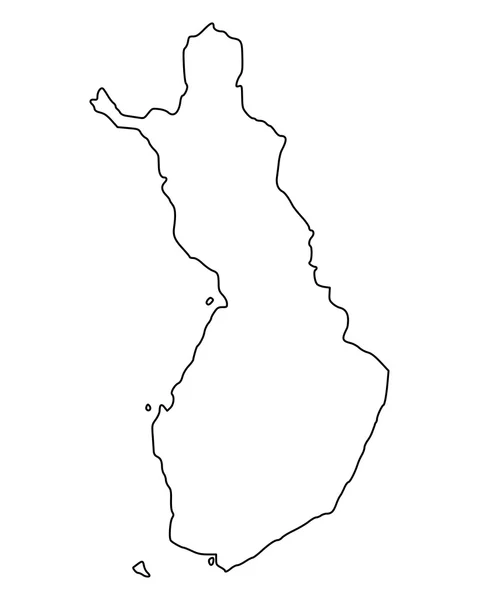 Carte précise de finland — Image vectorielle