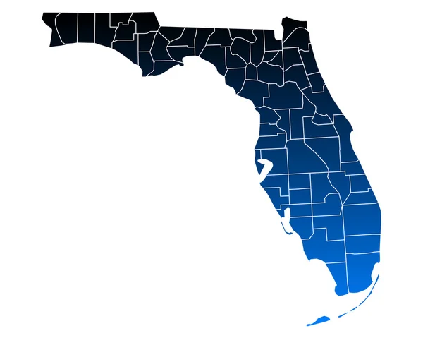 Korrekt karta över Florida — Stock vektor