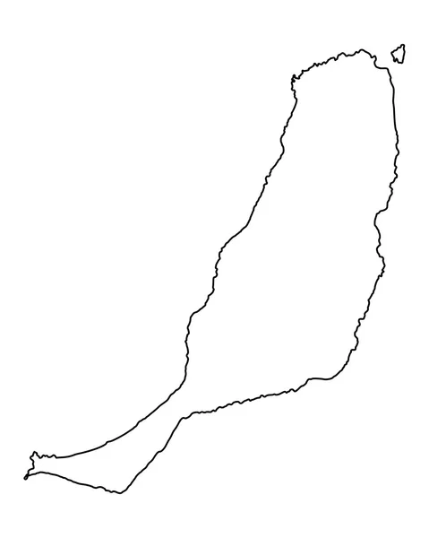 Mapa exato de Fuerteventura —  Vetores de Stock