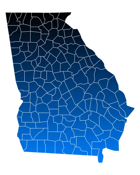Carte précise de la Géorgie — Image vectorielle