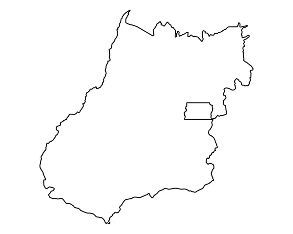 Mapa exato de Goiás —  Vetores de Stock