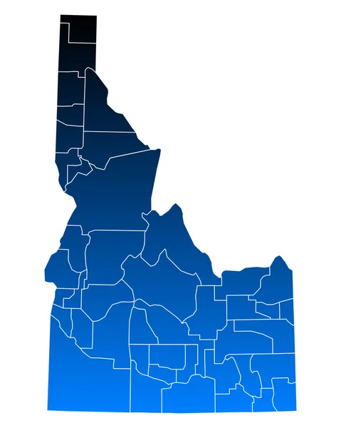 Mapa exacto de Idaho — Vector de stock