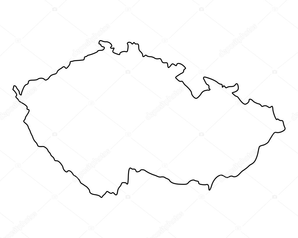 Mapa České republiky Stock Vector by ©rbiedermann 113379076