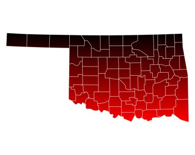 Oklahoma doğru harita