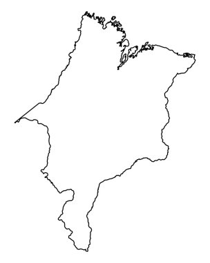 Accurate map of Maranhao clipart