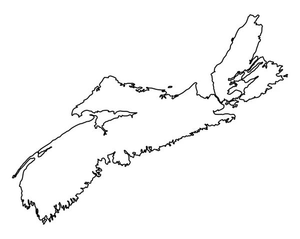 Kaart van Nova Scotia — Stockvector