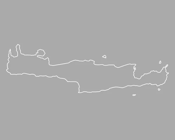 クレタ島の正確なマップ — ストックベクタ