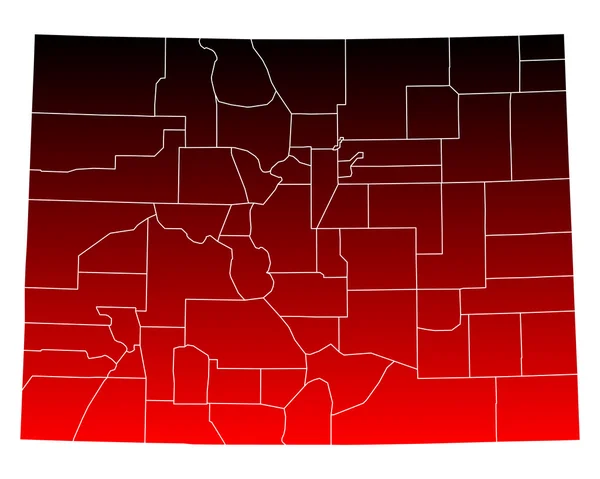 Genaue Karte von colorado — Stockvektor