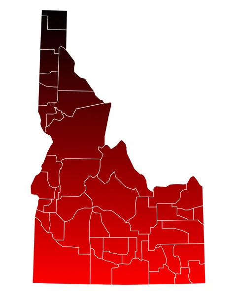 Dokładna mapa Idaho — Wektor stockowy