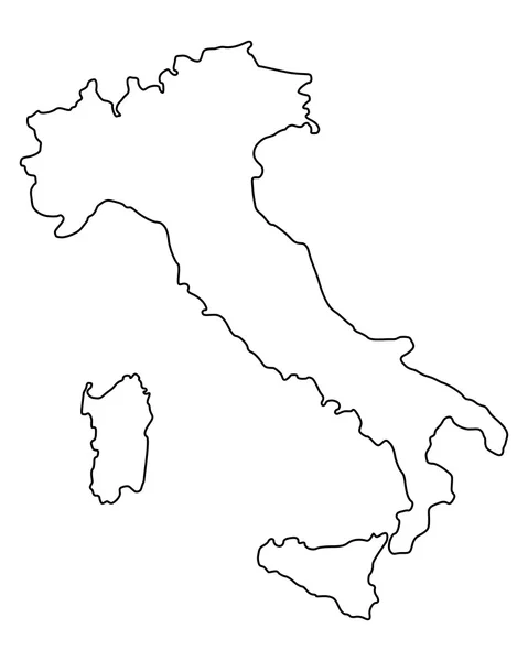 Dokładna mapa Włoch — Wektor stockowy