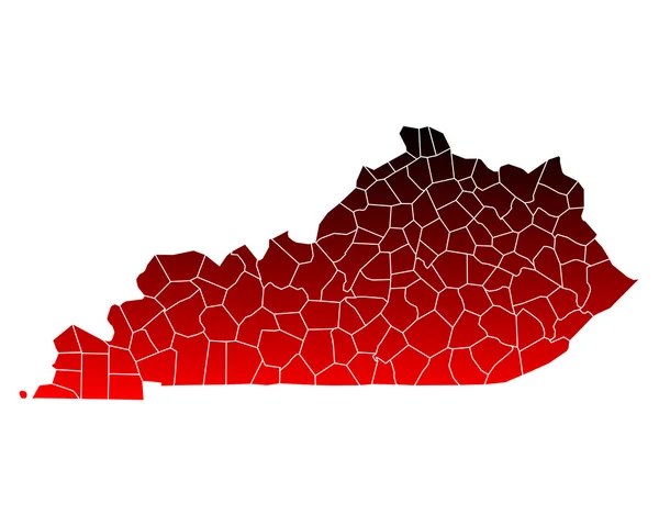 Mapa exacto de Kentucky — Archivo Imágenes Vectoriales