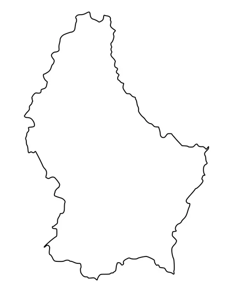 Mapa exato de Luxemburgo — Vetor de Stock