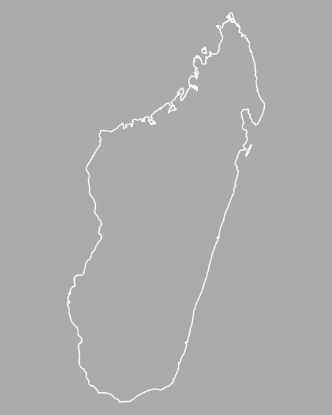 Carte précise de Madagascar — Image vectorielle